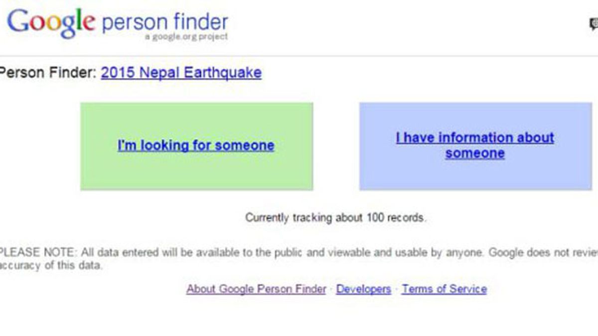 Google pone en marcha un buscador de desaparecidos en Nepal