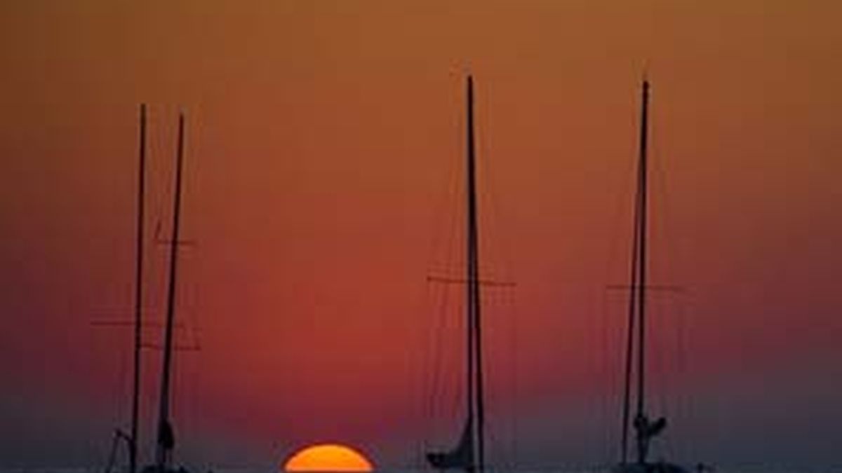 Imagen de la playa donostiarra al atardecer. Foto: Informativos Telecinco