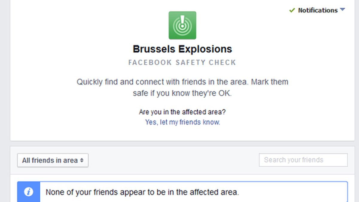 Facebook activa el 'Safety Check' tras los atentados en Bruselas