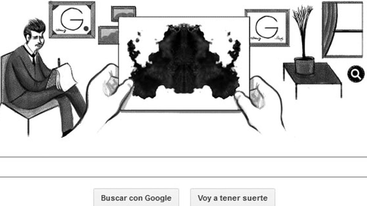 El doodle de Google para homenajear a Hermann Rorschach