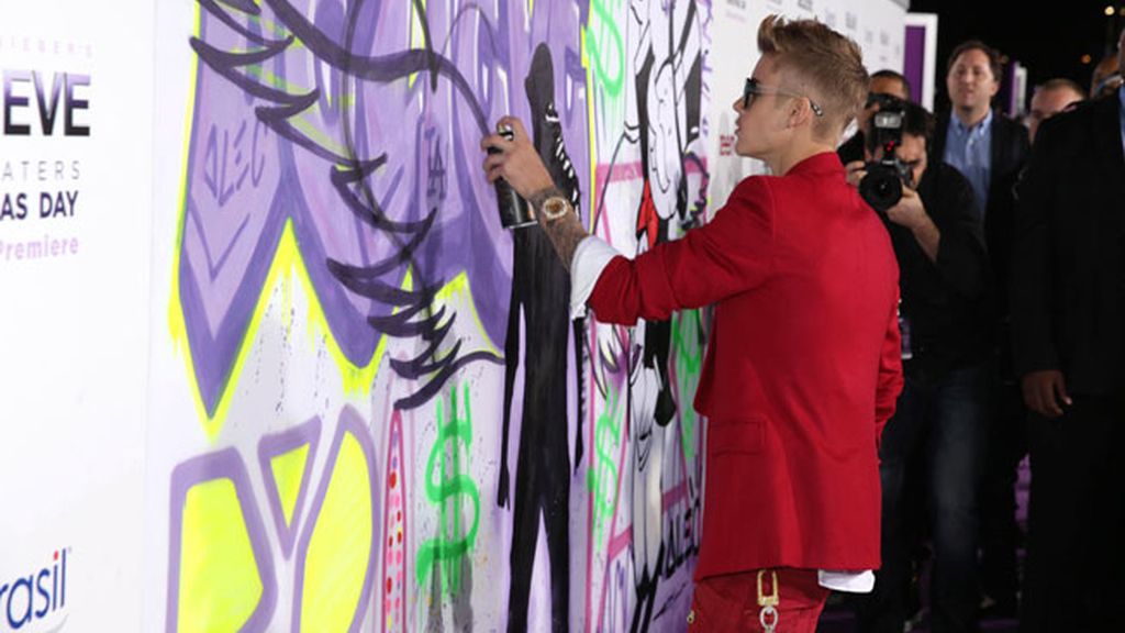 Justin Bieber, en el estreno de su película