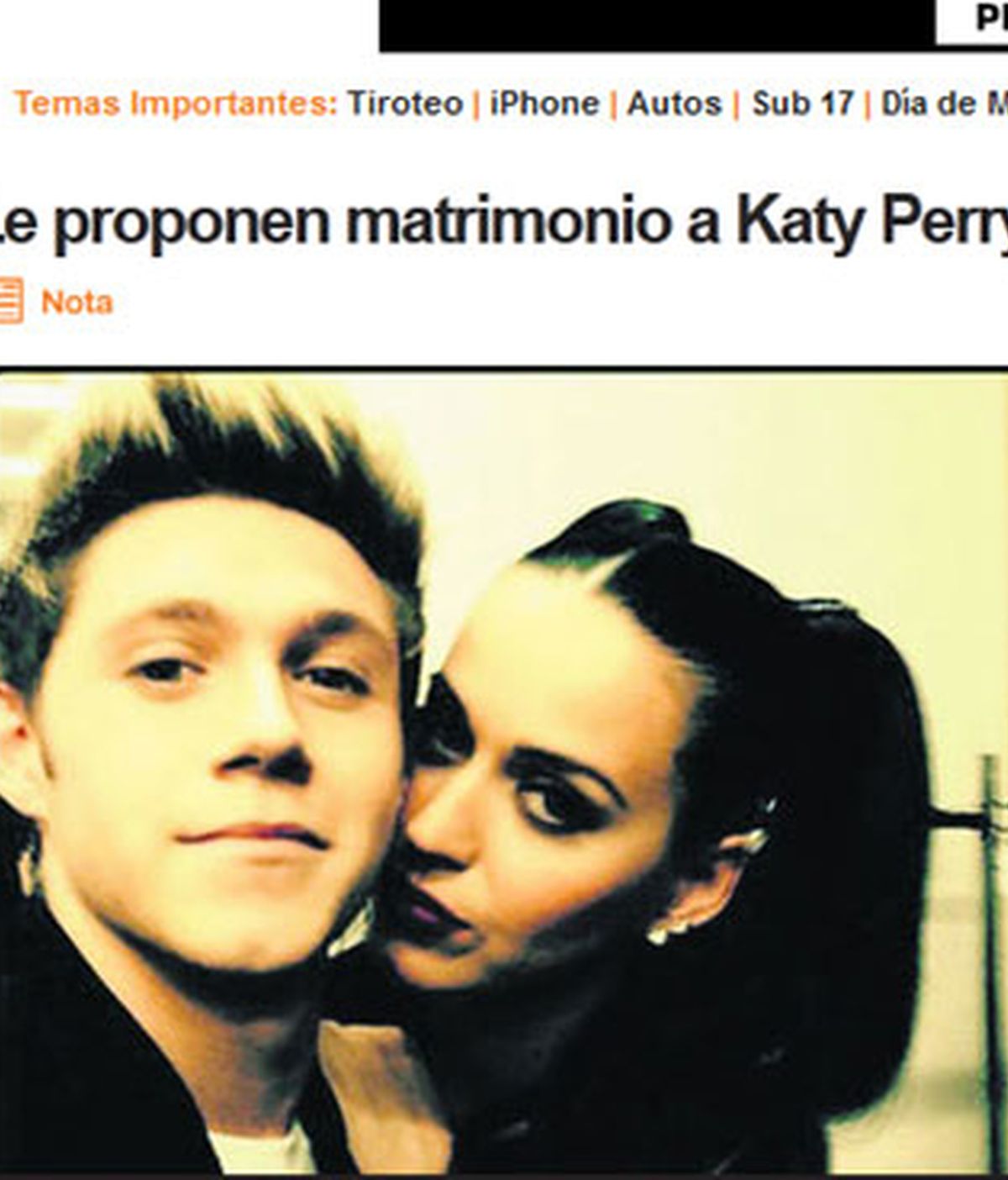 Niall Horan hace una falsa petición de matrimonio a Katy Perry vía Twitter