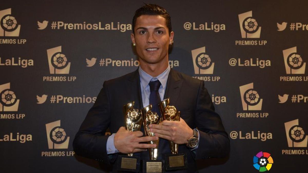 Cristiano Ronaldo arrasa en los premios de la LFP