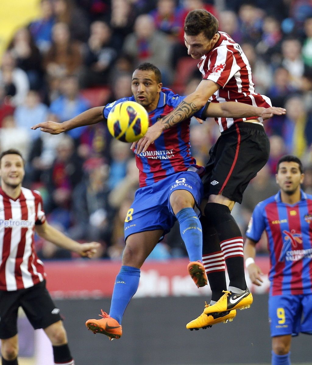 El Levante arrolla al Athletic Club en la Liga BBVA. Foto: EFE