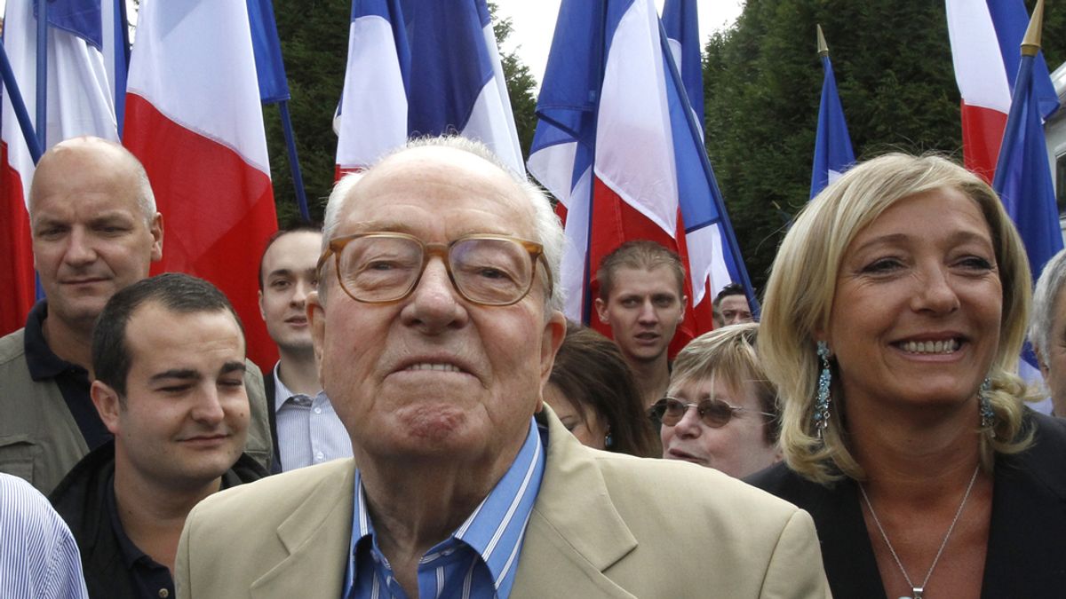 Jean-Marie Le Pen con su hija Marine