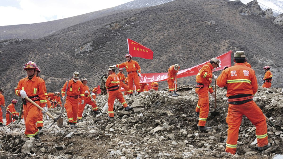 Deslizamiento de tierra en una mina en el Tíbet