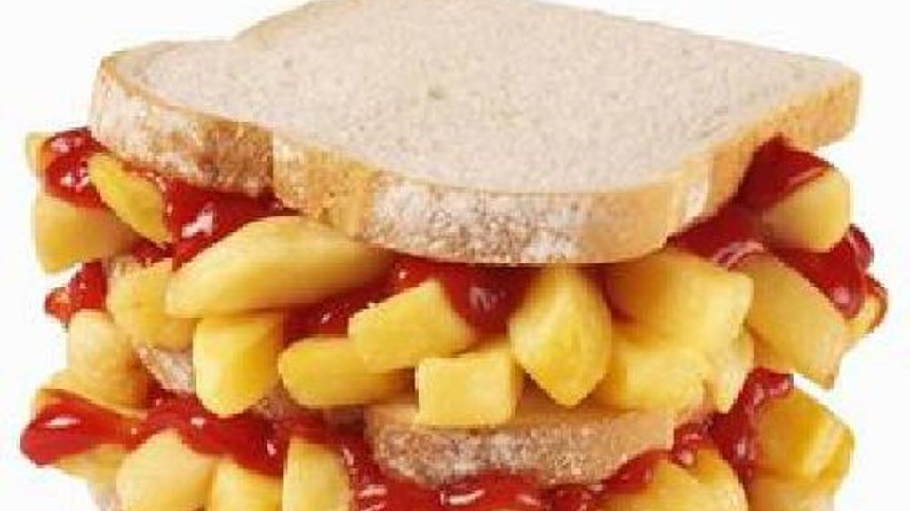El chip butty de los ingleses, con patatas of course