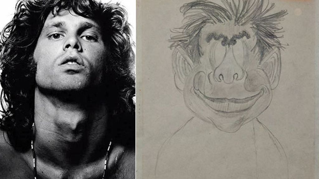 Dibujo a lápiz de Jim Morrison