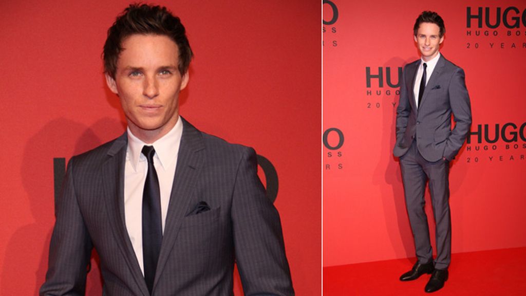 Eddie Redmayne, actor de 'Los Miserables', espectacular en la fiesta de Hugo Boss