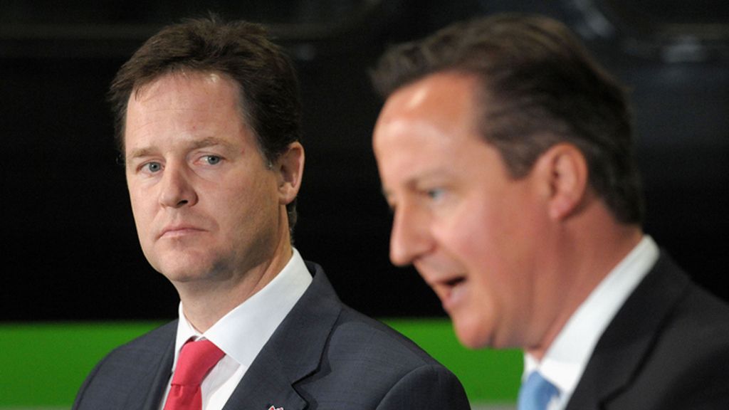 Nick Clegg y David Cameron