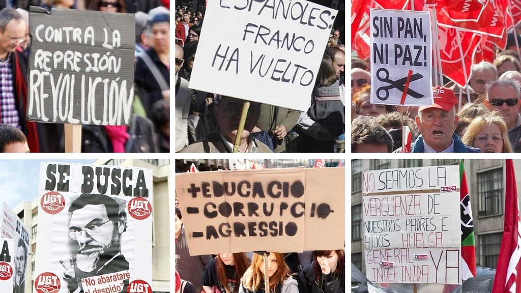 Las pancartas de las manifestaciones