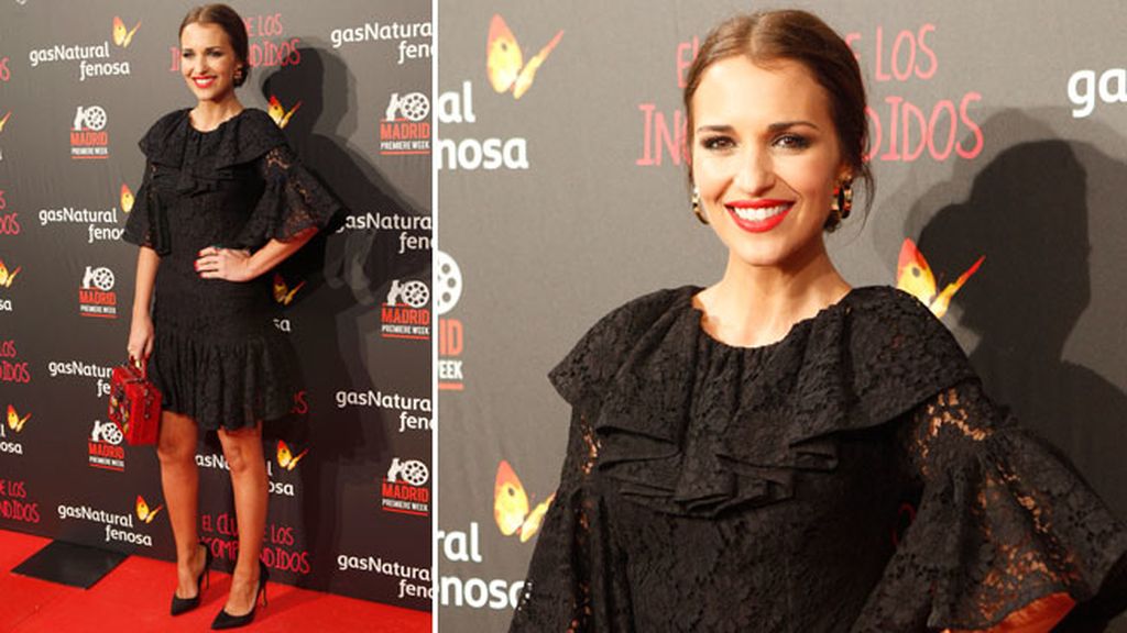 Paula Echevarría con un Dolce&Gabbana 'total black' de estilo flamenco