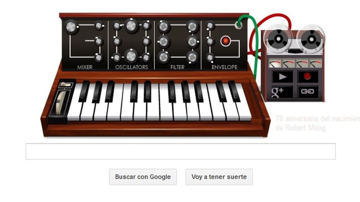 Google pone música a su buscador con el sintetizador de Robert Moog