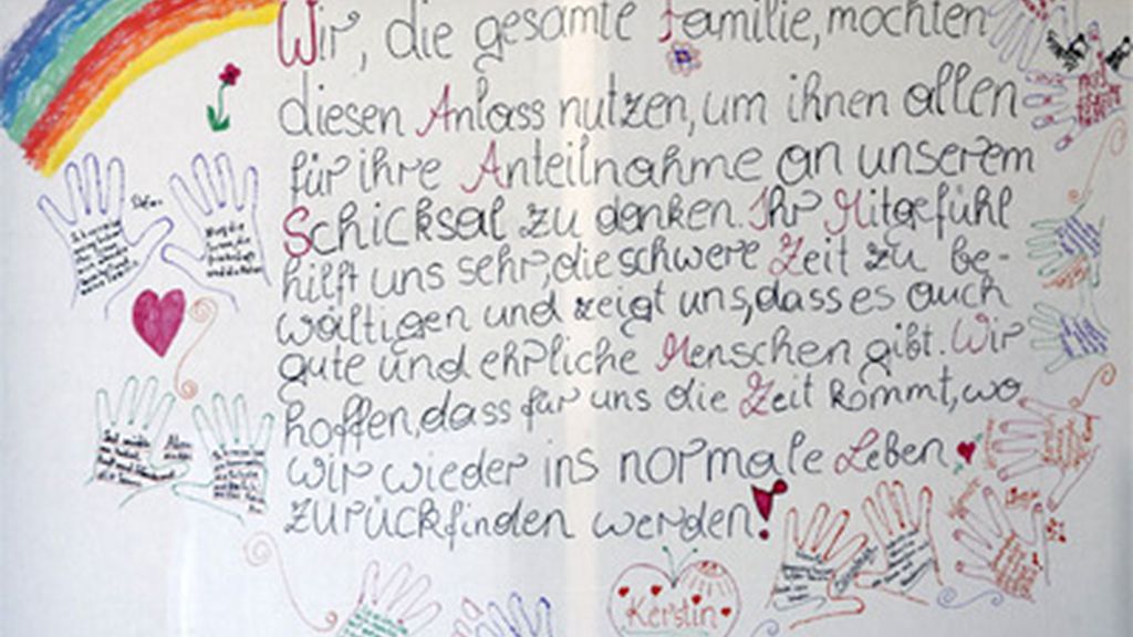 Cartel de agradecimiento