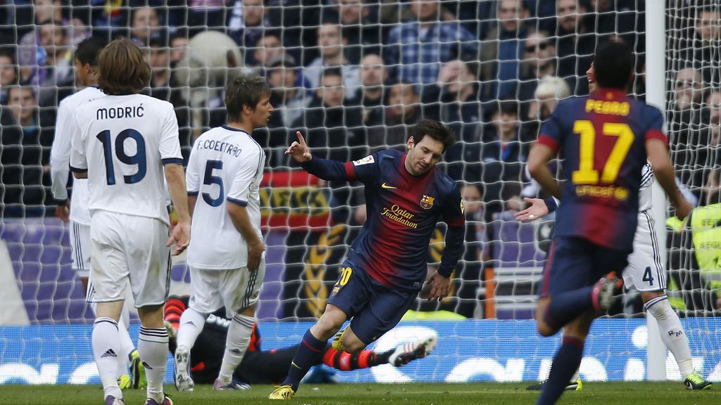 Messi celebra el gol del empate 1-1
