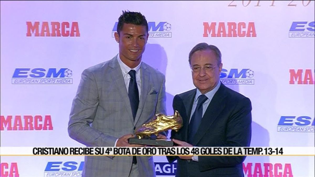 Cristiano Ronaldo recibe su cuarta Bota de Oro