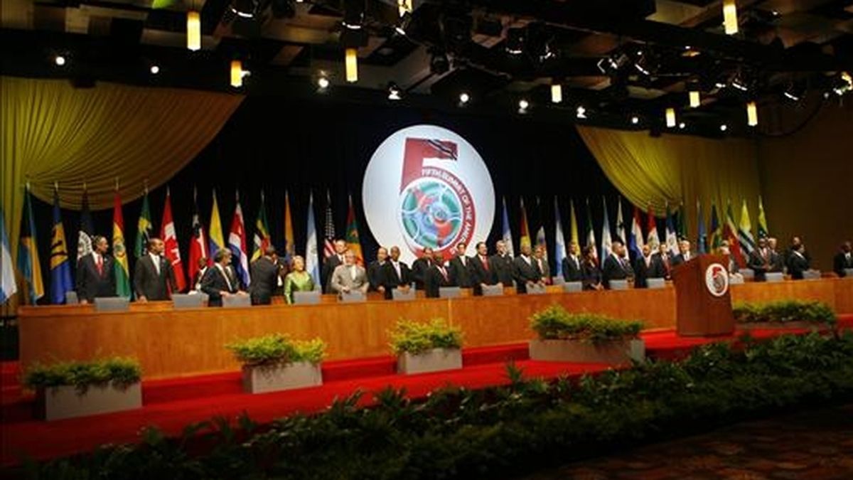 Vista general de la ceremonia de apertura de la V Cumbre de las Américas, en la ciudad de Puerto España, Trinidad y Tobago. EFE