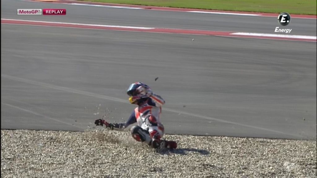 Marc Márquez sufre una caida en la FP3 de Texas