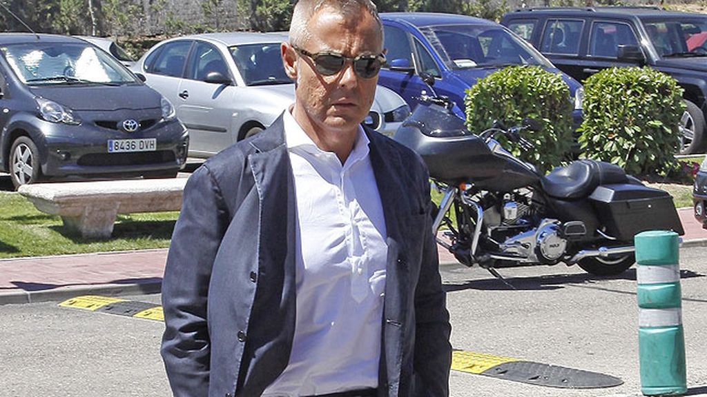 Jordi González durante el funeral de Pedro Rodríguez