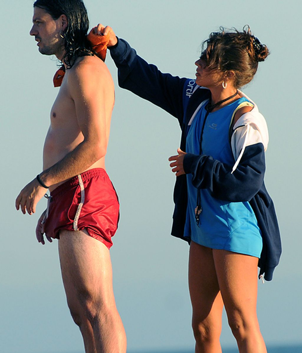 Thaïs Blume con su novio en Cádiz