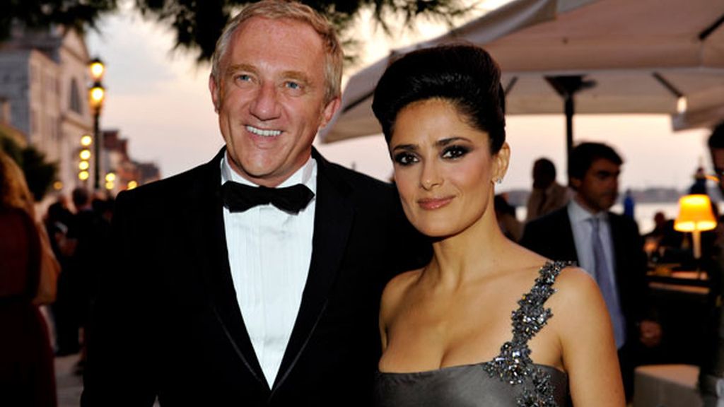 Salma Hayek y su marido Francois Henry Pianault