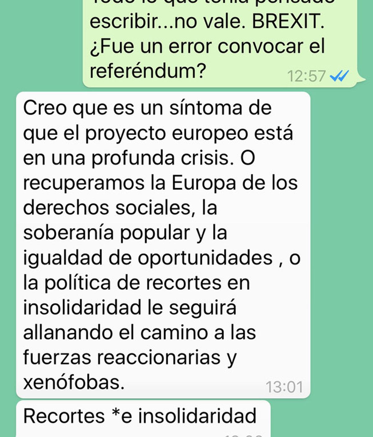 Iñigo Errejón, a golpe de WhatsApp