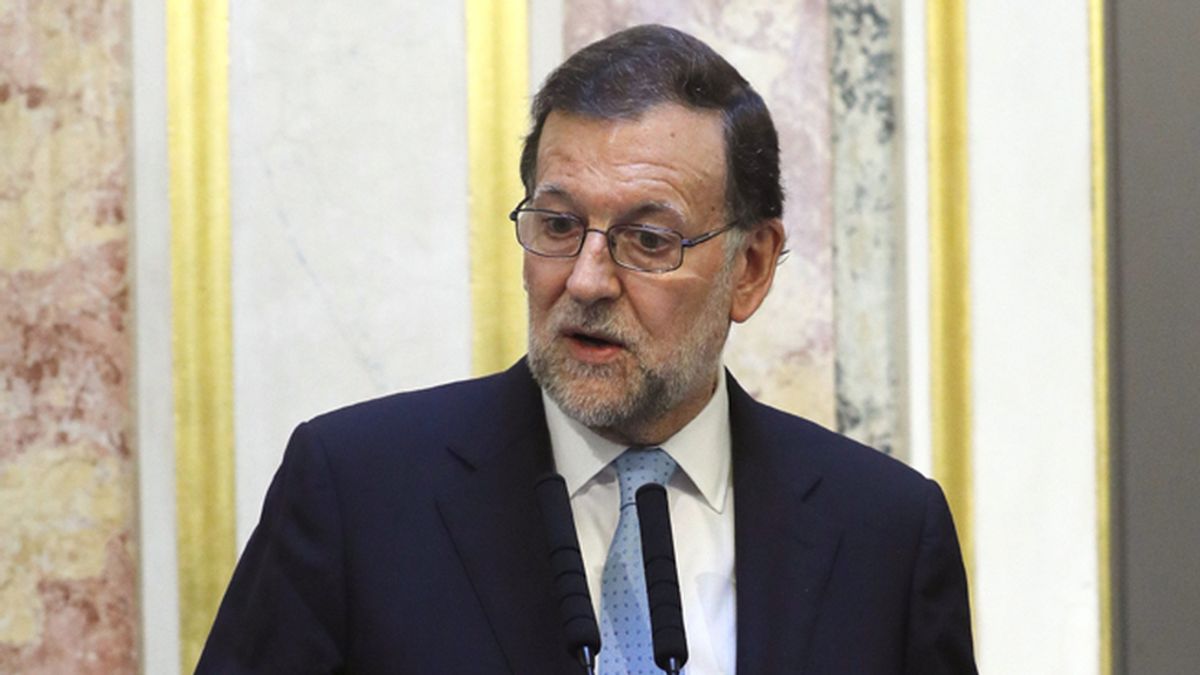 Mariano Rajoy en el escritorio del Congreso de los Diputados