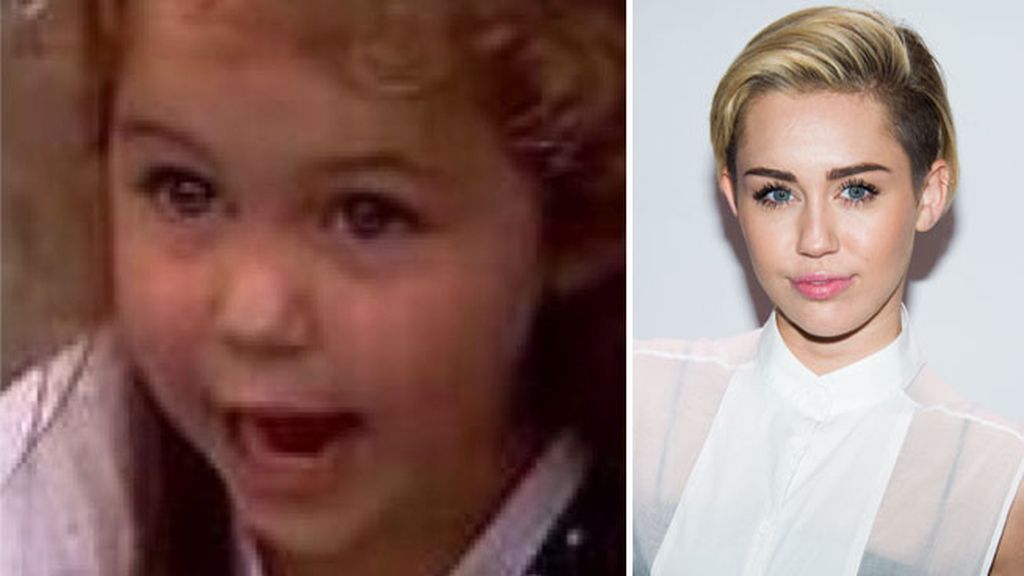 Miley Cyrus con poco más de tres años