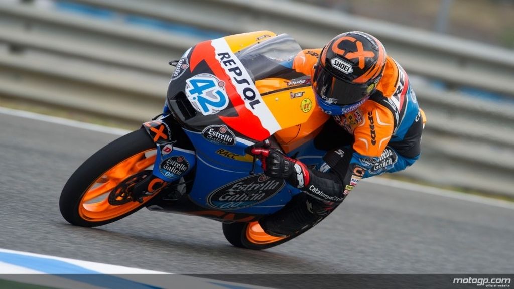 Alex Rins, durante la QP de Moto3