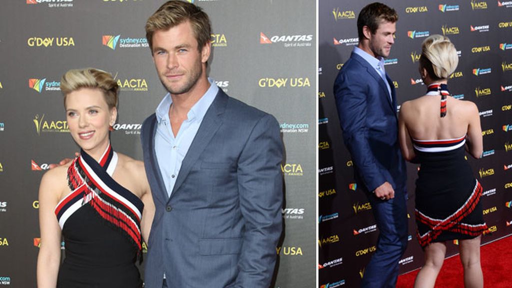 Un Chris Hemsworth, dos parejas de photocall: Pataky versus Johansson