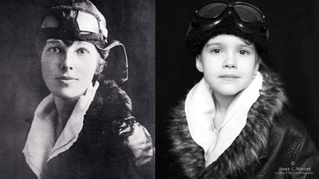 Amelia Mary Earhart, aviadora en los años 30