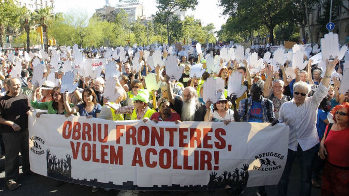 manifestación,Barcelona,Día Mundial del Refugiado,Madrid,España