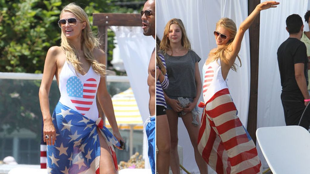 Paris Hilton en las playas de Malibú