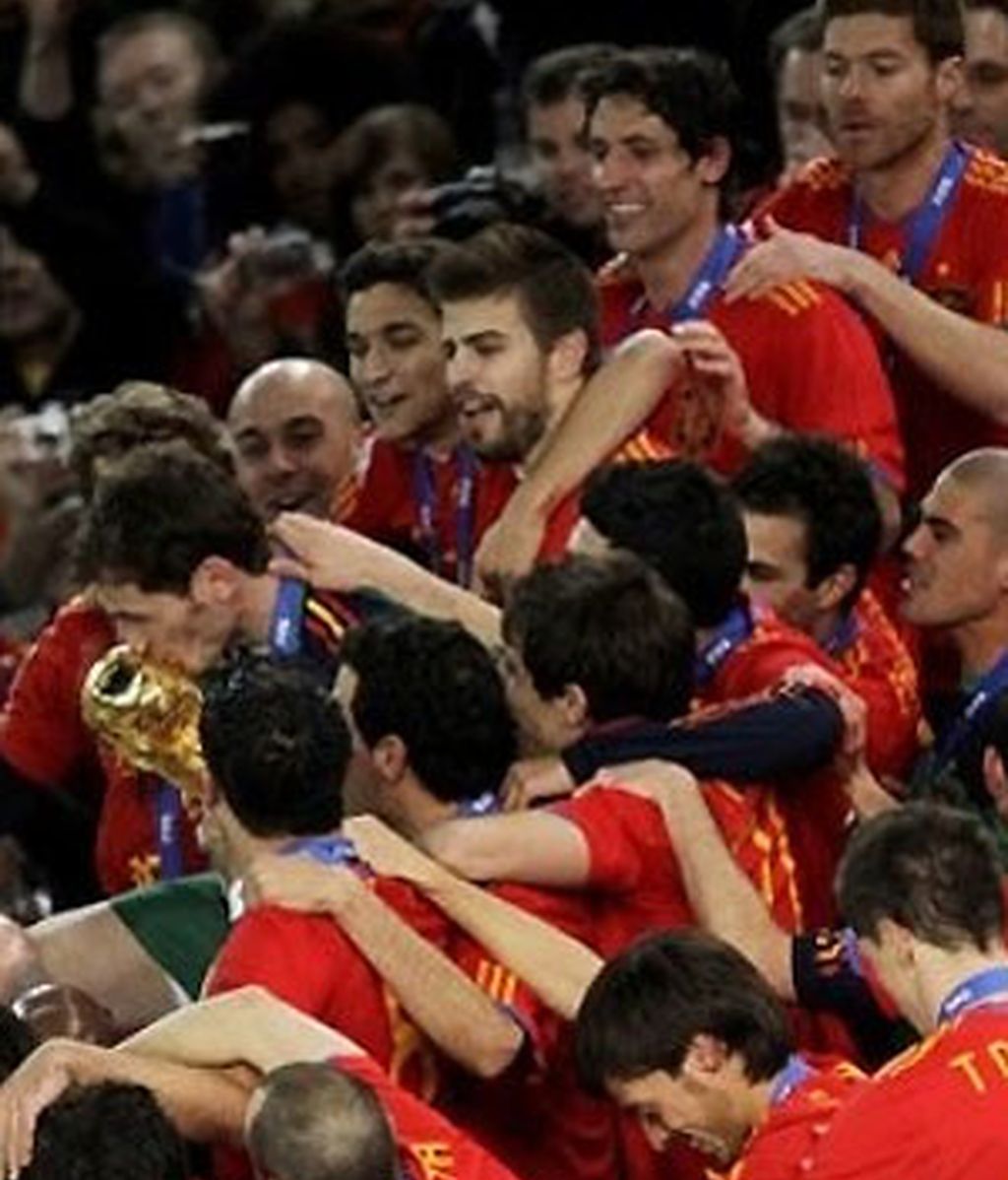 Alegria inmensa en los jugadores. FOTO: AP. Alegria inmensa en los jugadores. FOTO: AP.