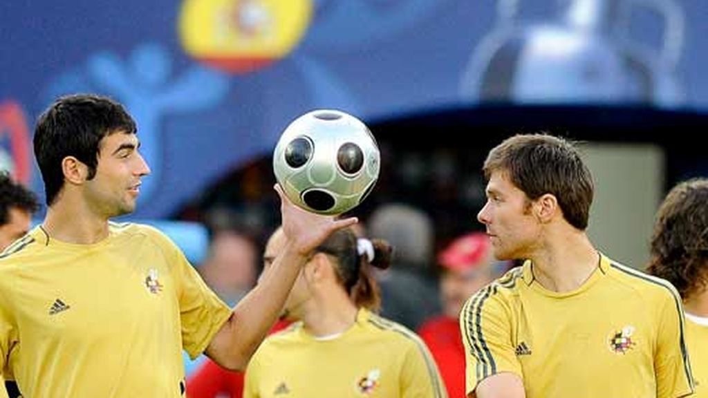 Entrenamiento el día antes de la final