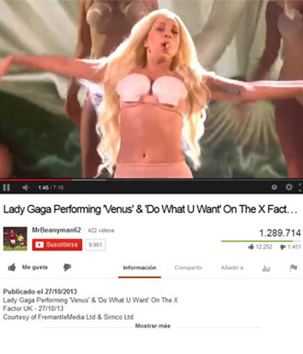 Cientos de quejas en 'Factor X' por la actuación de Lady Gaga