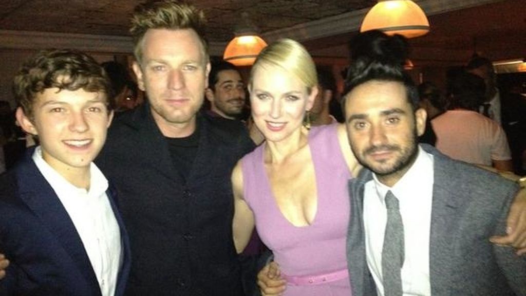 El equipo de Lo imposible en la premier de la película en Toronto
