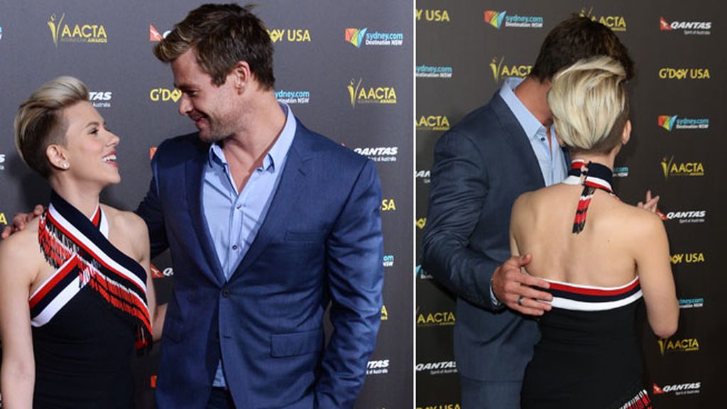 Un Chris Hemsworth, dos parejas de photocall: Pataky versus Johansson