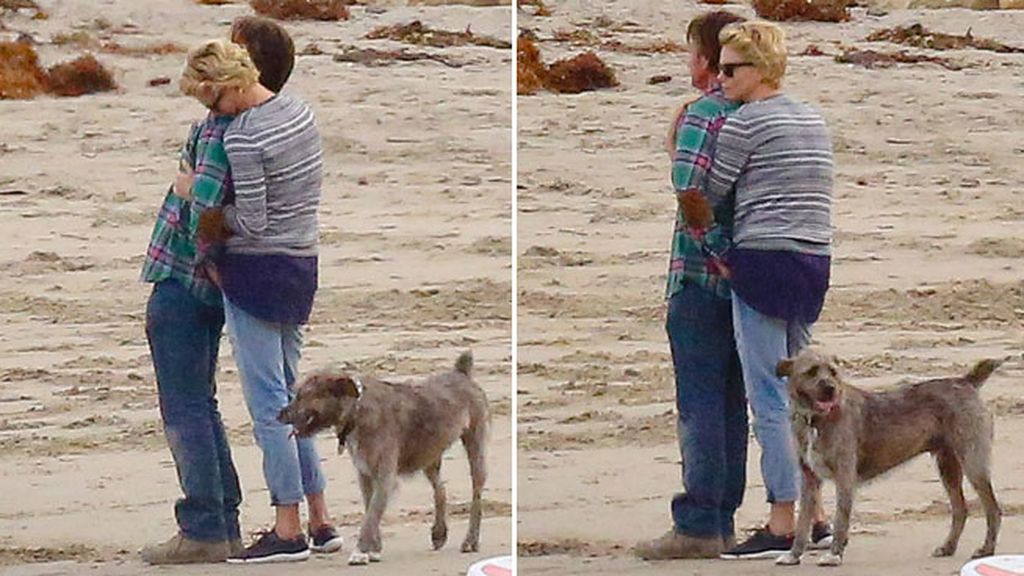 Besos y abrazos en la playa... la viva imagen de la felicidad