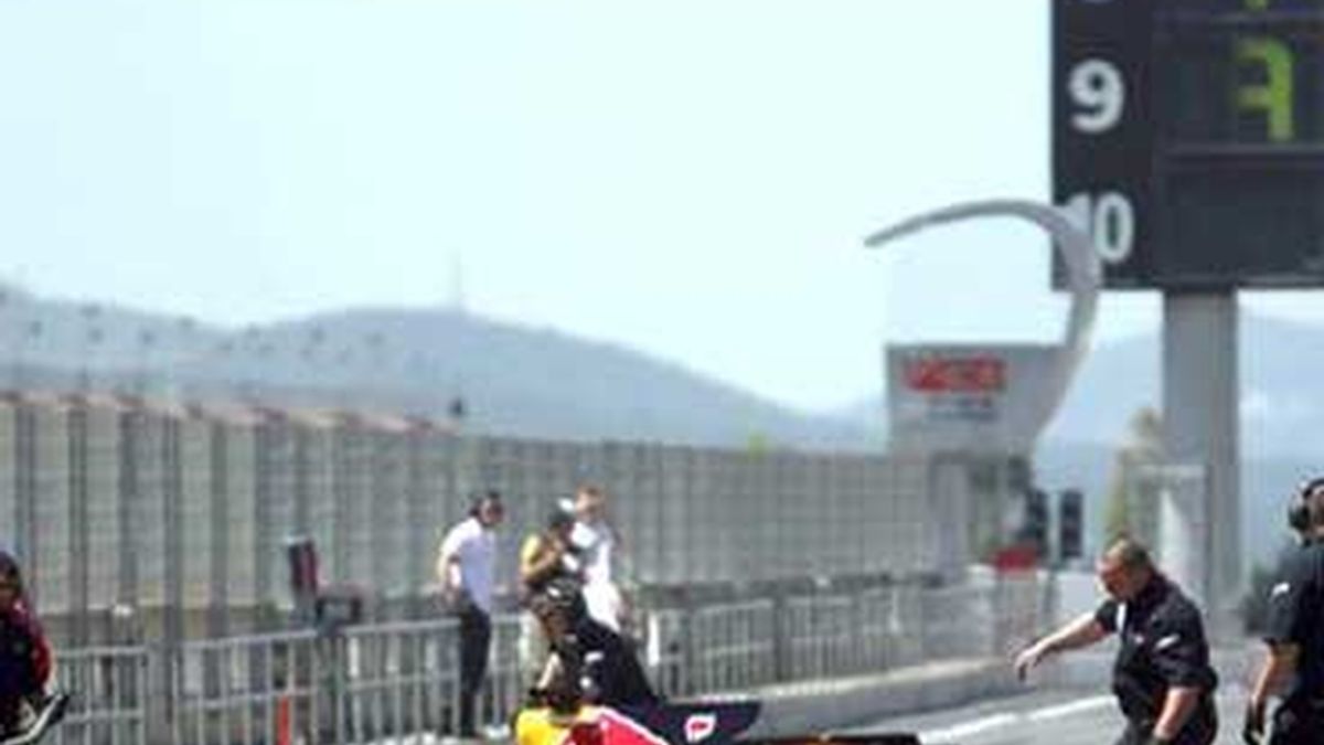 Red Bull prueba en Montmeló. Foto: EFE
