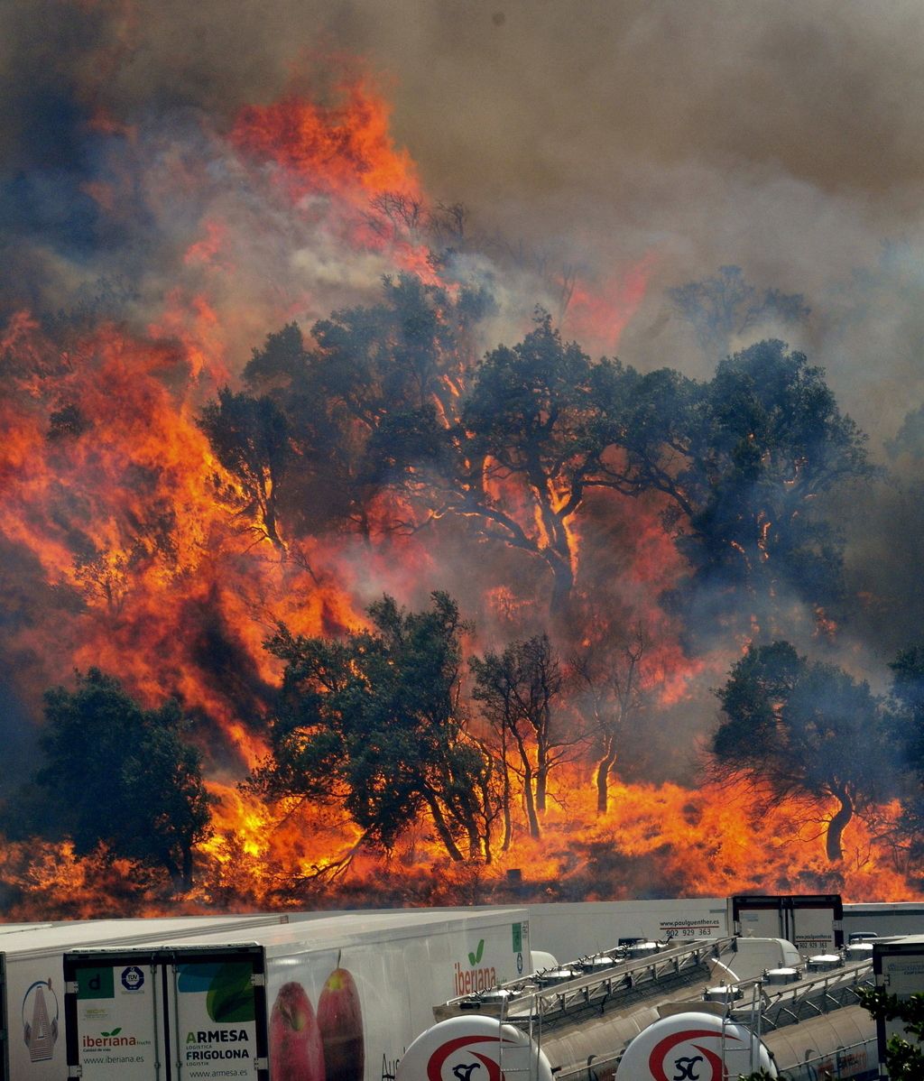 Imágenes del incendio en Girona