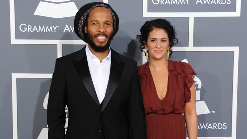 Ziggy Marley acudió con su mujer al homenaje que la música rindió a su padre