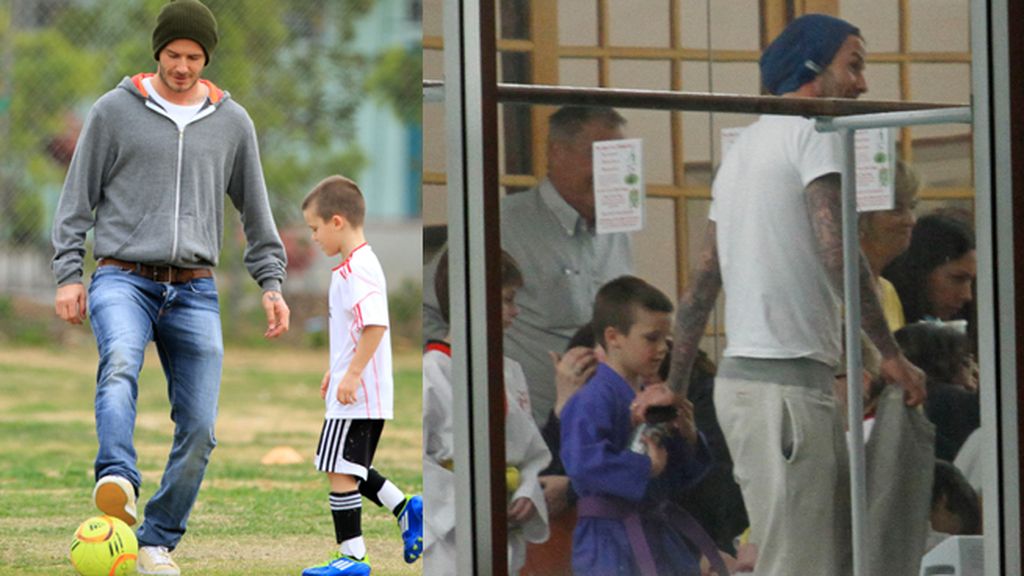 Cruz Beckham, balón y patada
