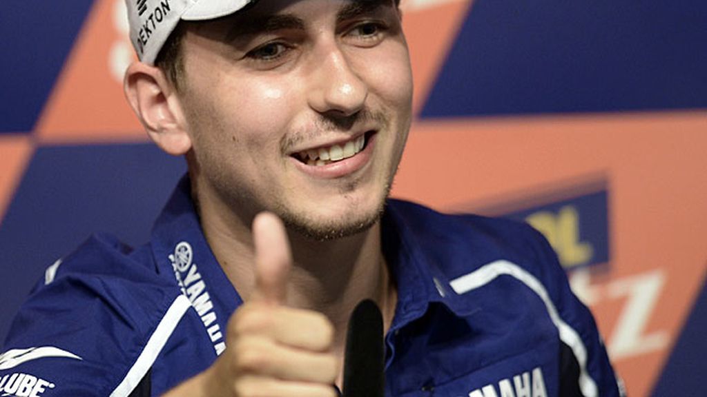 Jorge Lorenzo, en la sala de prensa del GP de Catalunya