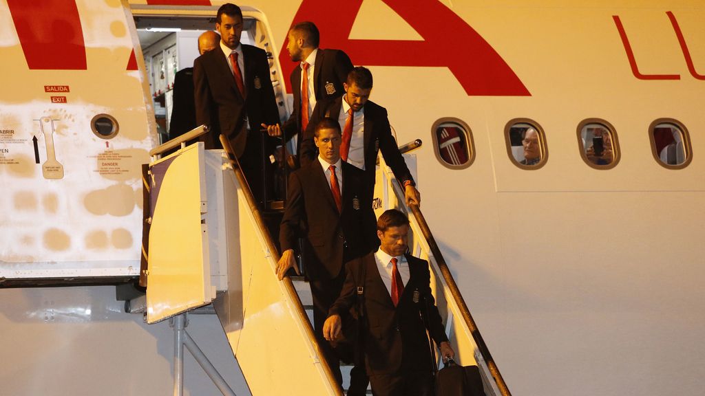 La llegada de la selección a Curitiba