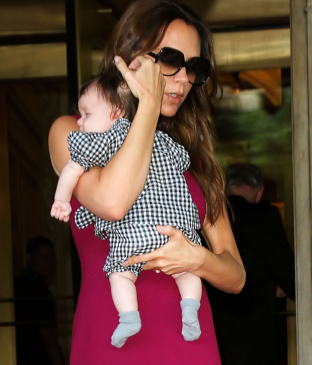 Victoria Beckham con su hija en Nueva York