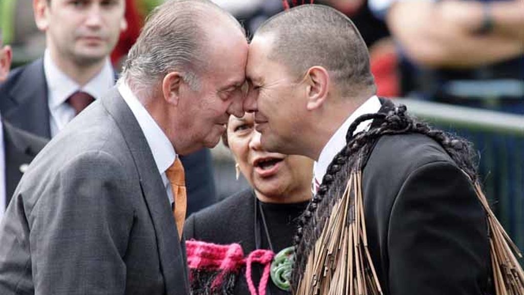 Saludo al estilo maorí