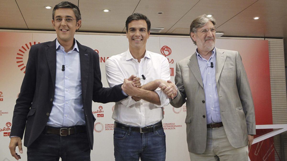 Candidatos a secretario general del PSOE, Eduardo Madina,José Antonio Pérez Tapias,Pedro Sánchez