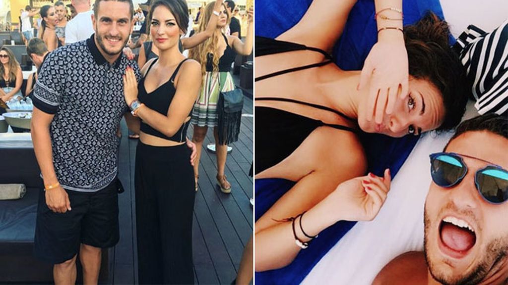 Dos habituales de Ibiza: Koke y Beatriz Espejel.