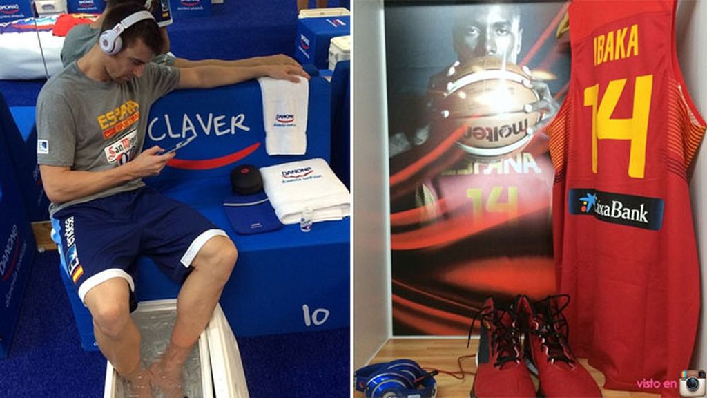 Y sus oídos: auriculares ultramodernos para relajarse antes de los partidos